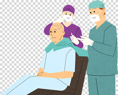 편집이미지 남자 건강 병원 치료 머리카락 환자 간호사 의료진 의사 도움 수술 전문직 PNG 순서 직업 컨셉 의학 사람 머리 파일형식 신체부위