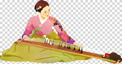 편집이미지 전통 손 옷 여자 문화 예술 음악 연주 한국 국악기 웃음 소리 공연 가야금 PNG 아시아 악기 현악기 문화예술 표정 국악 사람 이벤트 신체부위 파일형식 나라