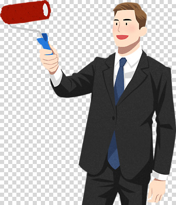 편집이미지 손 남자 건축 벽 정장 빨간색 인테리어 사무실 페인트 도구 작업 준비 롤러 PNG 디자인 옷 컬러 비즈니스 사람 신체부위 파일형식