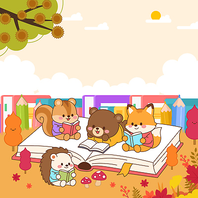 식물 동물 계절 감정 포유류 관계 야외활동 감각 설치류 생태계 파일형식 벡터 사슴 곰 여우 고슴도치 책 독서 자연 나무 이야기 소풍 즐거움 편안함 국내일러스트 일러스트 AI파일 다람쥐 친구 가을