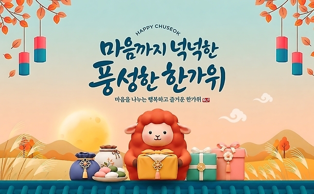 편집이미지 명절 감정 아시아 동물캐릭터 이벤트 인사 양 파일형식 추석 선물 음식 모임 양캐릭터 즐거움 행복 전통 축제 한국 문화 기념일 이미지편집 PSD 명절인사