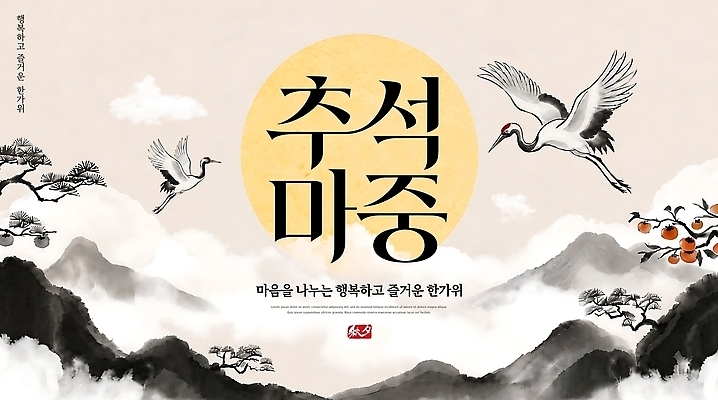 동물 편집이미지 전통 명절 기념일 감정 아시아 공휴일 예절 인사 파일형식 추석 풍경 조류 과일 기념 행복 한국 문화 연휴 이미지편집 PSD 명절인사