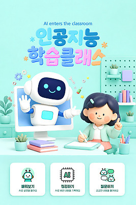 템플릿 여자 교육 어린이 사람 전자제품 교육자료 파일형식 AI_인공지능 학습 컴퓨터 로봇 학습자료 기술 수업 학생 온라인 상호작용 PSD 이미지템플릿 소녀