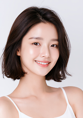 JPG 모델 편집이미지 헤어스타일 여자 실내 표정 웃음 화장 뷰티 단발머리 뷰티풀 의료성형뷰티 편집실사 AI인물포토 AI콘텐츠 사람 내부 CG 파일형식 AI포토