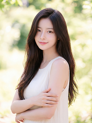 JPG 편집이미지 긴머리 여자 자연 미소 여름 햇빛 머리 풀 뷰티풀 의료성형뷰티 편집실사 AI인물포토 AI콘텐츠 헤어스타일 계절 표정 사람 신체부위 빛 CG 생태계 파일형식 AI포토