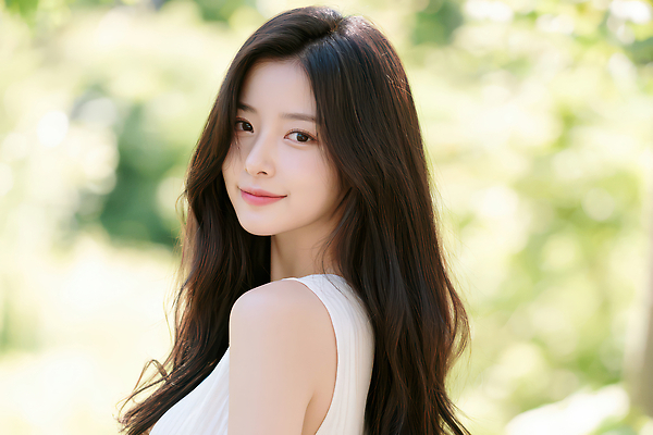 JPG 편집이미지 여자 포즈 자연 미소 여름 햇빛 그늘 뷰티풀 의료성형뷰티 스타일 편집실사 AI인물포토 AI콘텐츠 계절 표정 사람 빛 CG 생태계 파일형식 AI포토