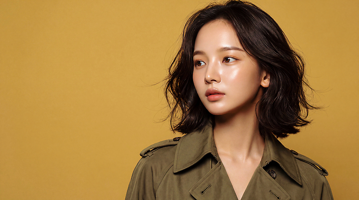 JPG 모델 편집이미지 응시 옷 여자 패션 머리 외투 검은머리 의료성형뷰티 스타일 편집실사 AI인물포토 AI콘텐츠 헤어스타일 시선 상의 사람 신체부위 CG 파일형식 AI포토