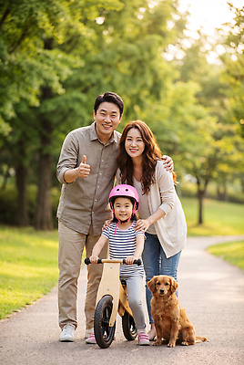 JPG 편집이미지 공원 딸 행복 어린이 가족 일상 부모 자전거 산책 강아지 외출 의료성형뷰티 편집실사 AI인물포토 AI콘텐츠 공공시설 감정 관계 휴식 사람 라이프 반려동물 바이크 개 CG 파일형식 AI포토 동물 육상교통 컨셉 포유류 생활 시설 교통수단 교통