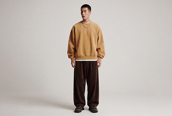 JPG 모델 편집이미지 옷 패션 남자 포즈 바지 실내 서기 스웨터 의료성형뷰티 스타일 편집실사 AI인물포토 AI콘텐츠 상의 모션 하의 사람 내부 CG 파일형식 AI포토