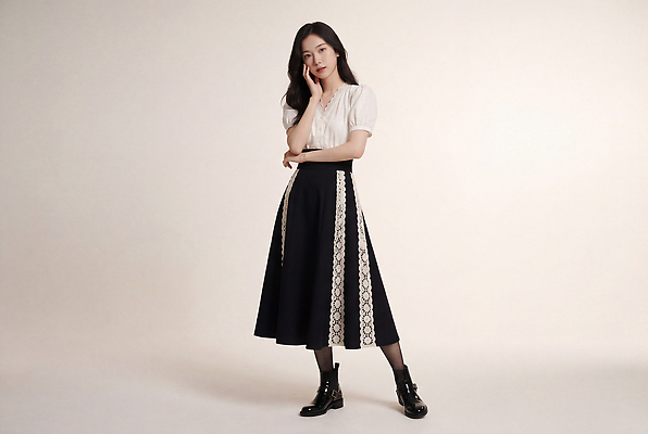 JPG 모델 편집이미지 긴머리 옷 여자 패션 얼굴 포즈 모션 스튜디오 부츠 치마 촬영 의료성형뷰티 스타일 편집실사 AI인물포토 AI콘텐츠 헤어스타일 신발 하의 사람 신체부위 CG 파일형식 AI포토