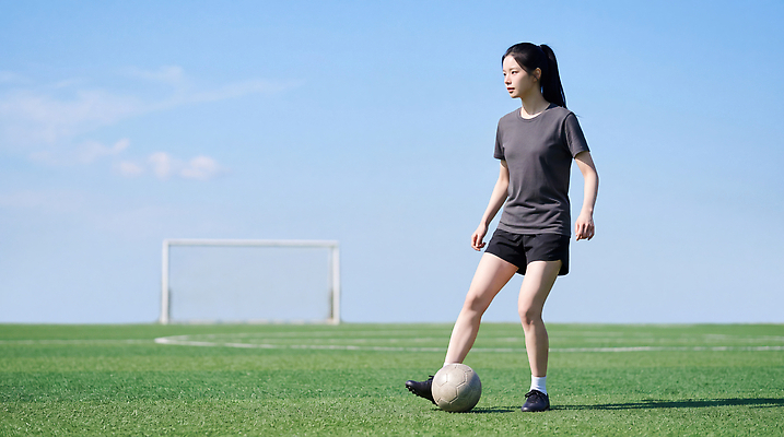 JPG 편집이미지 옷 여자 스포츠 축구공 공 하늘 소녀 잔디 야외 여름 운동 축구 경기장 축구장 의료성형뷰티 편집실사 AI인물포토 AI콘텐츠 풋살 식물 계절 어린이 축구용품 스포츠시설 건강 사람 구기 CG 파일형식 AI포토 스포츠용품 시설 오브젝트