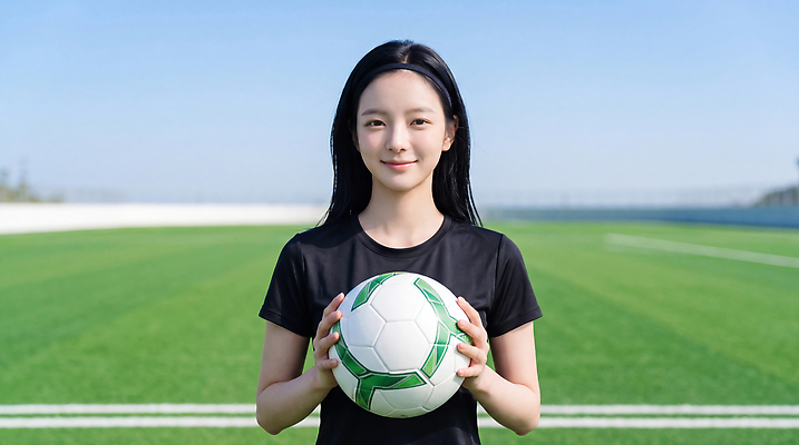 JPG 편집이미지 여자 스포츠 티셔츠 축구공 하늘 서기 잔디 운동 촬영 축구장 즐거움 의료성형뷰티 편집실사 AI인물포토 AI콘텐츠 풋살 식물 감정 셔츠 공 축구용품 스포츠시설 모션 건강 사람 구기 CG 파일형식 AI포토 스포츠용품 상의 시설 옷 오브젝트