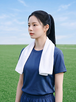 JPG 편집이미지 여자 스포츠 축구공 청소년 하늘 휴식 건강 잔디 야외 운동복 수건 운동 운동장 축구장 체육 연습 의료성형뷰티 편집실사 AI인물포토 AI콘텐츠 풋살 식물 옷 컨셉 공 축구용품 스포츠시설 사람 위생용품 구기 공간 CG 파일형식 AI포토 스포츠용품 생활용품 시설 오브젝트