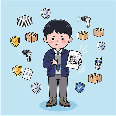 남자 일러스트 통신 기술 관리 상자 사무실 환경 작업 상품 확인 문서 보안 바코드 시스템 설정 목록 스캐너 인쇄물 국내일러스트 AI파일 비즈니스 안전 사람 파일형식 벡터