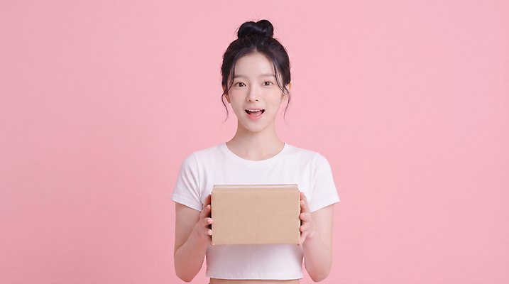 JPG 편집이미지 손 옷 감정 분홍색 포즈 웃음 소녀 청춘 상자 양손 전달 보여주기 편집실사 AI인물포토 AI콘텐츠 여자 어린이 컬러 컨셉 모션 표정 신체부위 CG 파일형식 AI포토 사람