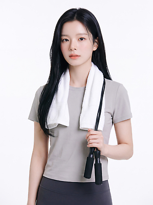 JPG 편집이미지 여자 스포츠 다이어트 건강 취미 운동복 수건 운동 헬스 스트레칭 헬스장 에너지 준비 줄넘기 자기관리 의료성형뷰티 편집실사 AI인물포토 AI콘텐츠 옷 사람 위생용품 CG 파일형식 AI포토 생활용품 오브젝트