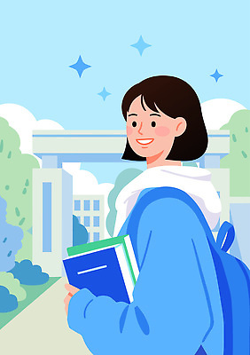 나무 학생 교육 일러스트 하늘 실험 사람 건물 일상 생활 책 친구 학습 청춘 소풍 걷기 자유 분위기 대학교 국내일러스트 AI파일 식물 건축물 컨셉 학교 관계 모션 라이프 야외활동 파일형식 벡터 건축