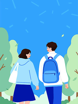 나무 커플 공원 일러스트 자연 바람 날씨 사랑 미소 야외 일상 친구 청춘 걷기 손잡기 산책 즐거움 소통 국내일러스트 AI파일 자연요소 식물 공공시설 감정 컨셉 관계 모션 휴식 표정 라이프 생태계 파일형식 벡터 생활 시설