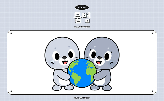 동물 캐릭터 디자인 지구 바다 두마리 일러스트 생물 사랑 친구 귀여움 환경 메시지 보호 바다표범 그림 지구촌 일러캐릭터 AI파일 감정 컨셉 2 포유류 관계 바다동물 파일형식 벡터 수중동물