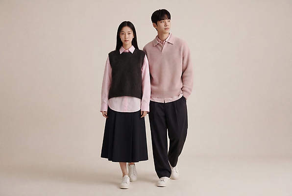 JPG 모델 편집이미지 커플 여자 패션 남자 데이트 스튜디오 캐주얼 치마 스웨터 의료성형뷰티 스타일 편집실사 AI인물포토 AI콘텐츠 옷 상의 관계 하의 사람 CG 파일형식 AI포토
