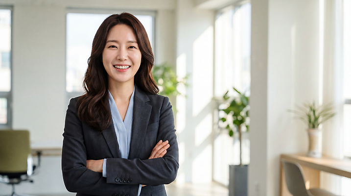 JPG 식물 편집이미지 여자 비즈니스 창문 직장 웃음 정장 사무실 비즈니스우먼 여성복 의료성형뷰티 편집실사 옷 회사 표정 사람 직장인 CG 파일형식 직업