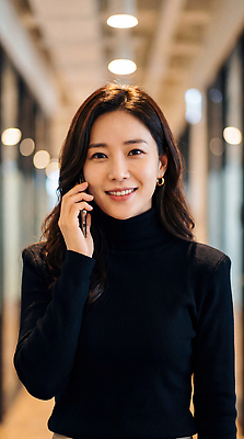 JPG 편집이미지 여자 비즈니스 직장 미소 사무실 비즈니스우먼 복도 여성복 통화 의료성형뷰티 편집실사 옷 회사 모션 표정 사람 직장인 CG 파일형식 직업