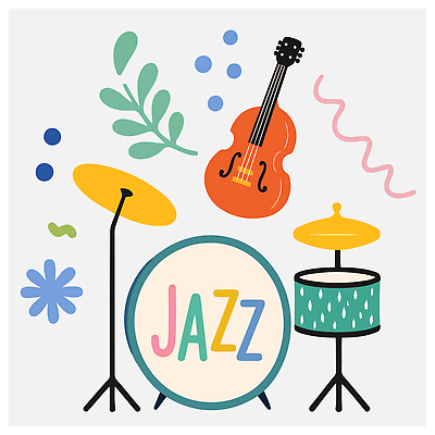 식물 문화 악기 음악 일러스트 바이올린 드럼 재즈 국내일러스트 AI파일 현악기 문화예술 타악기 파일형식 벡터