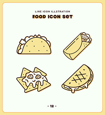 디자인 음식 일러스트 치즈 패스트푸드 육류 요리 멕시코음식 나초 타코 국내일러스트 AI파일 식재료 유제품 서양음식 인스턴트 파일형식 벡터