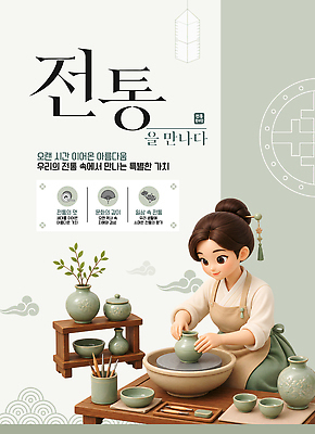 템플릿 전통 옷 여자 전통문화 문화 한국 조형물 작업 체험 도자기 공예 만들기 전통체험 장인 이미지템플릿 AI파일 아시아 컨셉 모션 미술 사람 취미 파일형식 벡터 나라 문화예술