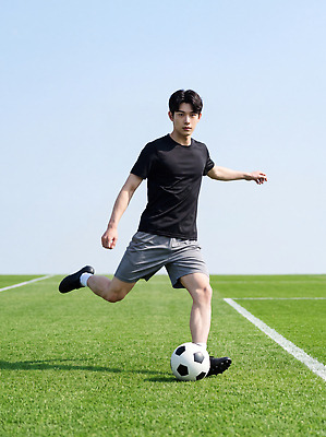 JPG 편집이미지 남자 스포츠 티셔츠 반바지 축구공 하늘 축구선수 운동 맑음 축구 연습 의료성형뷰티 편집실사 AI인물포토 셔츠 바지 공 축구용품 날씨 운동선수 건강 사람 구기 CG 파일형식 AI포토 스포츠용품 상의 하의 AI콘텐츠 옷 오브젝트