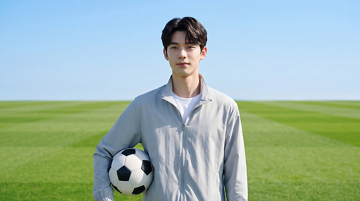 JPG 편집이미지 남자 스포츠 공 필드 축구선수 잔디 야외 캐주얼 운동 축구 준비 의료성형뷰티 편집실사 AI인물포토 식물 옷 운동선수 건강 사람 구기 CG 파일형식 AI포토 AI콘텐츠