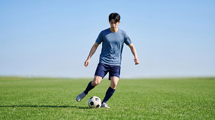 JPG 편집이미지 남자 스포츠 신체 공 하늘 축구선수 잔디 청춘 달리기 운동 축구 연습 의료성형뷰티 편집실사 AI인물포토 식물 컨셉 모션 운동선수 건강 사람 구기 CG 파일형식 AI포토 AI콘텐츠