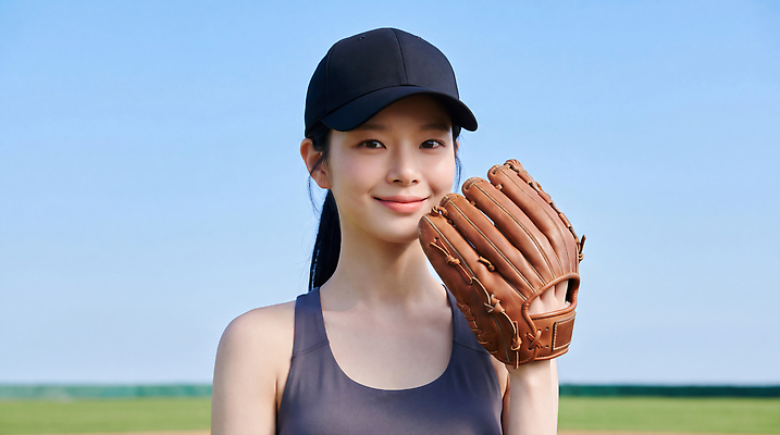 JPG 편집이미지 모자 여자 스포츠 웃음 경기 야외 여름 운동 야구 글러브 야구장 소프트볼 의료성형뷰티 편집실사 AI인물포토 잡화 계절 스포츠용품 장갑 스포츠시설 표정 건강 사람 구기 CG 파일형식 AI포토 오브젝트 시설 AI콘텐츠