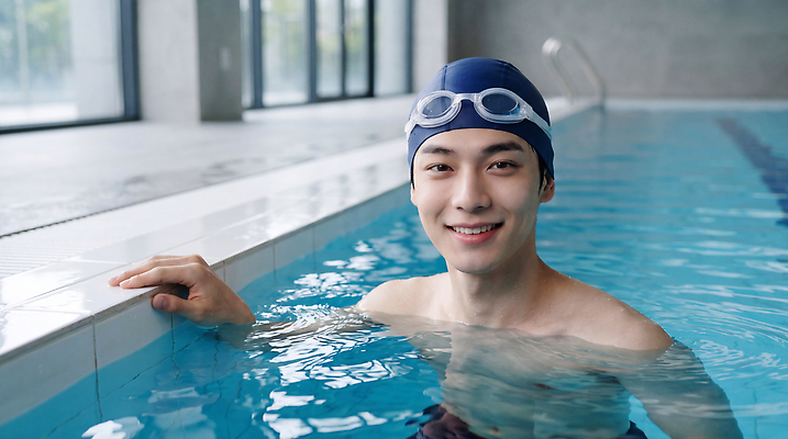 JPG 편집이미지 남자 수영복 수영장 실내 건강 미소 물 운동 수영 수영모 의료성형뷰티 편집실사 AI인물포토 자연요소 옷 표정 사람 내부 수상스포츠 CG 수영용품 파일형식 AI포토 스포츠용품 스포츠 AI콘텐츠 오브젝트