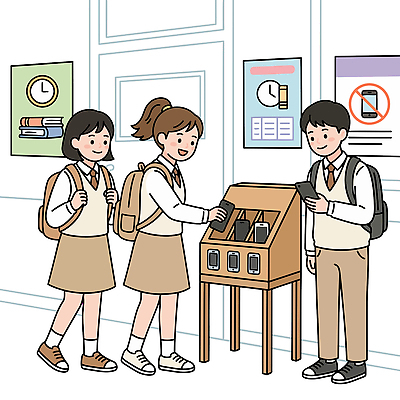 학생 여학생 교육 남학생 일러스트 학교 청소년 기술 대화 친구 스마트폰 기계 규칙 소통 동아리 보관소 핸드폰금지 국내일러스트 AI파일 여자 남자 컨셉 관계 말하기 사람 핸드폰 스마트기기 금지 저장 파일형식 벡터 모션 전자제품