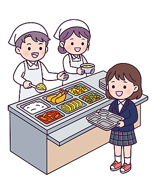 학생 여자 남자 음식 일러스트 학교 요리 스쿨라이프 식당 요리사 식사 직원 서비스 메뉴 영양 점심 급식 급식소 영양사 국내일러스트 AI파일 직업 라이프스타일 교육 사람 상점 파일형식 벡터 생활