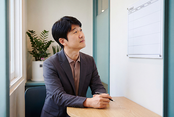 JPG 식물 편집이미지 남자 생각 회의 직장 사무실 기록 업무 계획 집중 책상 준비 화이트보드 보험설계사 의료성형뷰티 편집실사 AI인물포토 직업 가구 컨셉 회사 비즈니스 사람 작업 CG 보험 파일형식 AI포토 생활용품 AI콘텐츠 오브젝트