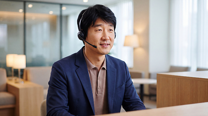 JPG 편집이미지 남자 직장 기술 사무실 헤드셋 업무 작업 집중 보험설계사 의료성형뷰티 편집실사 AI인물포토 직업 음향기기 컨셉 회사 비즈니스 사람 헤드폰 CG 보험 파일형식 AI포토 전자제품 AI콘텐츠