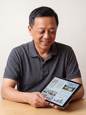 JPG 편집이미지 남자 건축 그래프 사람 태블릿 사무실 디지털 스크린 정보 계획 집중 확인 소통 부동산중개업 부동산중개인 의료성형뷰티 편집실사 AI인물포토 컨셉 비즈니스 부동산 전자제품 스마트기기 중개인 CG 파일형식 AI포토 직업 재산 AI콘텐츠 금융 경제