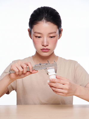 JPG 편집이미지 손 여자 산업 기술 도구 크기 디자이너 집중 측정 작업대 의료성형뷰티 편집실사 AI인물포토 직업 컨셉 사람 신체부위 CG 파일형식 AI포토 AI콘텐츠