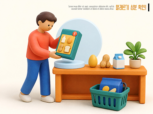 PSD 편집이미지 그릇 손 남자 음식 탁자 상자 과자 계란 확인 땅콩 성분 알레르기 편집3D 식기 가구 디저트 사람 신체부위 3D 알 견과류 질병 파일형식 생활용품 의학 디지털합성 오브젝트
