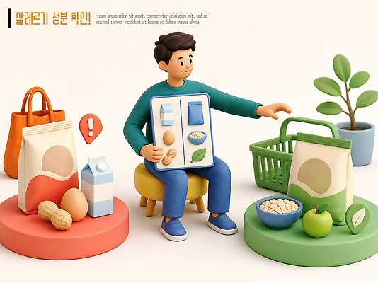 PSD 편집이미지 음료 음식 건강 안전 사람 선택 상품 확인 성분 알레르기 목록 편집3D 컨셉 3D 질병 파일형식 의학 디지털합성
