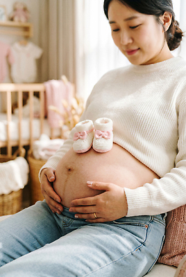 JPG 편집이미지 여자 행복 엄마 따뜻함 일상 희망 임산부 방 배 준비 아기신발 의료성형뷰티 편집실사 AI인물포토 감정 신발 가족 사람 라이프 임신 아기용품 CG 파일형식 AI포토 관계 생활 오브젝트 AI콘텐츠