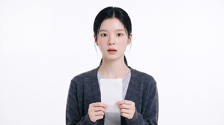 JPG 편집이미지 긴머리 손 여자 종이 포즈 무표정 표정 사진촬영 놀람 흰배경 의료성형뷰티 편집실사 AI인물포토 헤어스타일 감정 사람 신체부위 촬영 흰색 CG 파일형식 AI포토 컬러 AI콘텐츠
