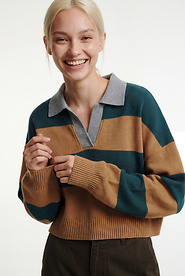 JPG 모델 편집이미지 여자 패션 웃음 줄무늬 가을 스웨터 의료성형뷰티 스타일 편집실사 AI인물포토 AI콘텐츠 계절 상의 무늬 표정 사람 CG 파일형식 AI포토 옷