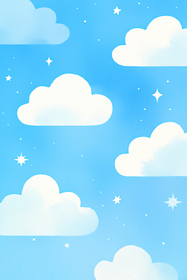 JPG 별 하늘색 백그라운드 일러스트 자연 하늘 수채화 풍경 맑음 가을 흰구름 국내일러스트 AI일러스트 AI콘텐츠 자연요소 계절 날씨 파란색 생태계 파일형식 구름_자연 컬러