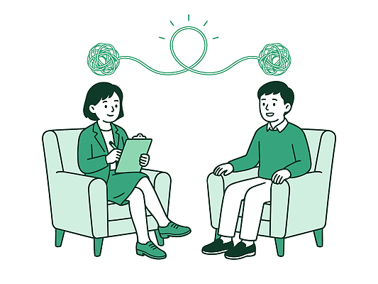남자 의자 일러스트 관계 대화 상담원 상담 심리 소통 문제해결 의사소통 이해 해소 심리상담 국내일러스트 AI파일 가구 컨셉 말하기 사람 사무원 파일형식 벡터 직업 생활용품 모션 오브젝트