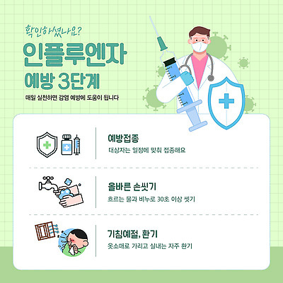 템플릿 컨셉 의학 사람 의료진 바이러스 씻기 질병 예방접종 접종 파일형식 벡터 의사 남자 인플루엔자 예방 손씻기 기침 건강 방법 단계 정보 위생 보호 독감주사 감기 AI파일 이미지템플릿