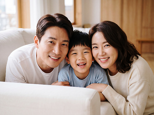 JPG 편집이미지 여자 남자 행복 아들 어린이 거실 가족 함께함 표정 사랑 웃음 일상 부모 소파 의료성형뷰티 편집실사 AI인물포토 감정 컨셉 의자 관계 사람 라이프 CG 파일형식 AI포토 가구 생활 AI콘텐츠 생활용품 오브젝트