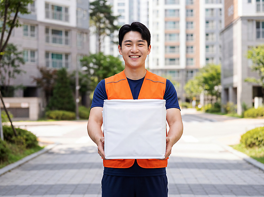 JPG 편집이미지 남자 거리 아파트 웃음 사람 건물 상자 햇빛 작업 배달원 상품 배송 전달 물류 의료성형뷰티 편집실사 AI인물포토 직업 건축물 주택 표정 빛 CG 파일형식 AI포토 건축 AI콘텐츠